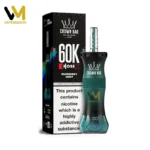 Al Fakher 60K Puffs Crown Bar E-Hose X mit Blaubeer-Minze-Geschmack – Einweg-E-Zigarette für 60.000 Züge