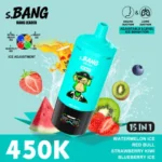Bang Leader 450.000 Züge – Geschmackskombination aus Wassermelone, Eis, Red Bull, Erdbeere, Kiwi und Blaubeere