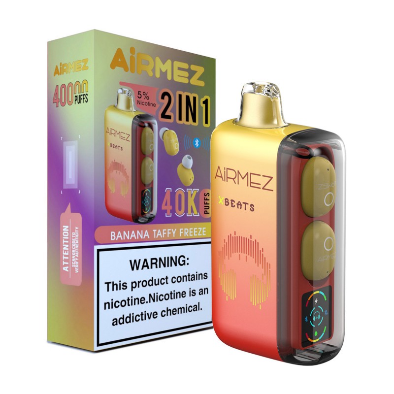Airmez Xbeats 40.000 Züge, Geschmack „Banana Taffy Freeze“ – 100vaping