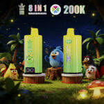 Bang King 200.000 Züge 8-in-1 Blue Razz, Ice Peach, Ice Grape, Ice Mango, Ice-Aroma – 100vaping