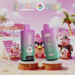 Bang King 200.000 Züge 8-in-1-Aromen: Cool Mint, Pfirsich, Beere, Blaue Kirsche, Zitrone, Kiwi, Wassermelone, Eis – 100vaping