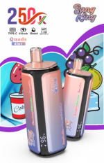 Bang King 250.000 Züge 4-in-1-Aroma: Traube, Burst, Litschi, Eis, Pfirsich, Beere, Kiwi, Passionsfrucht, Guave – 100vaping