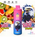 Bang King Triple 100K Puffs Einweg-E-Zigarette mit den Geschmacksrichtungen Erdbeere, Kiwi, saure Mango, Ananas und Red Bull – 100vaping