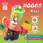 Bang Leader 110.000 Züge 6-in-1-Geschmacksmischung: Blaubeeren, Himbeeren, saure Ananas, Orangen, Himbeeren, Wassermelonen – 100vaping