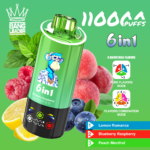 Bang Leader 110.000 Züge 6-in-1-Geschmacksmischung: Zitrone, Romantik, Blaubeere, Himbeere, Pfirsich und Menthol – 100vaping