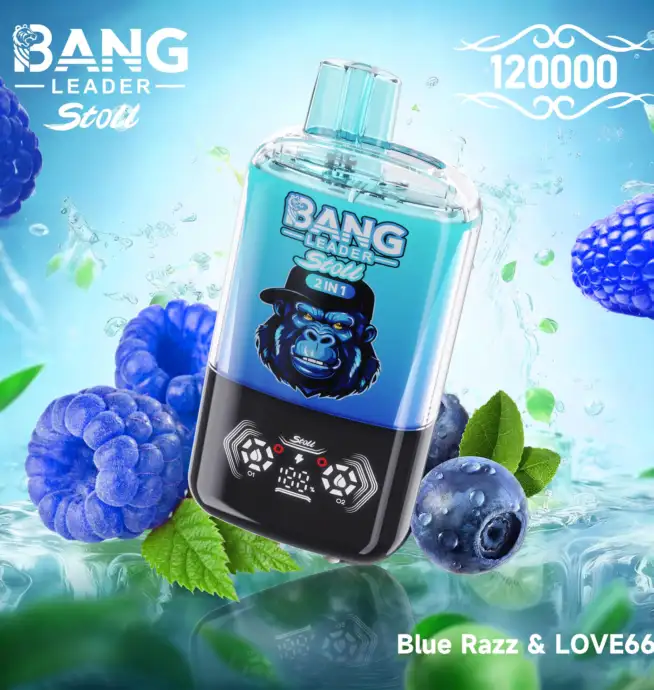 Bang Leader Stoll 120.000 Züge Blue Razz Love 66 Geschmack Einweg-E-Zigarette – 100vaping