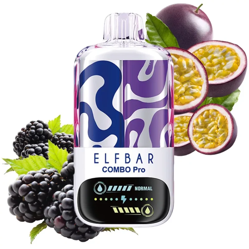 ELF BAR Combo Pro 30.000 Züge Einweg-E-Zigarette mit Brombeer- und Passionsfrucht-Geschmack – 100vaping