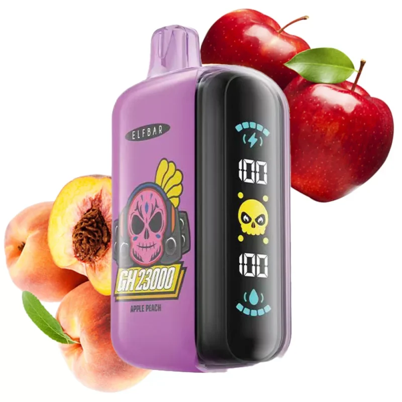ELF BAR GH23000 Einweg-E-Zigarette mit 23.000 Zügen, Apfel-Pfirsich-Geschmack – 100vaping