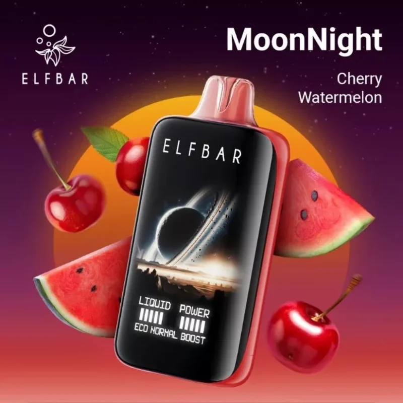 ELF BAR Moonnight Einweg-E-Zigarette mit 40.000 Zügen, Kirsch-Wassermelonen-Geschmack – 100vaping