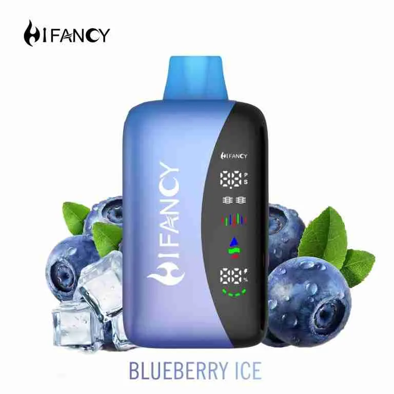 HIFANCY RAINBOW Einweg-E-Zigarette mit 25.000 Zügen, Geschmack „Blueberry Ice“ – 100vaping