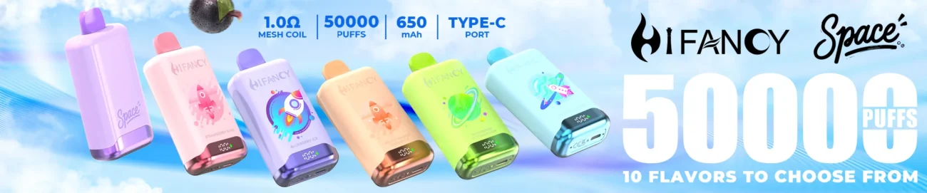 HIFANCY SPACE 50.000 Züge – Banner 7 Einweg-E-Zigarette – 100vaping