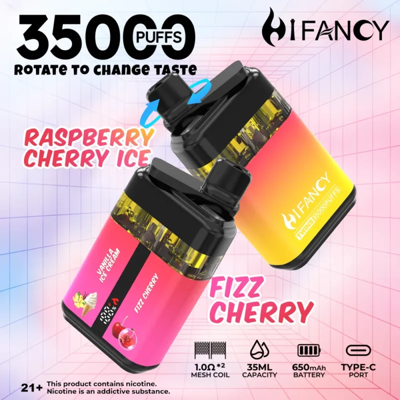 HIFANCY TWINS 35.000 Züge Display 2 Einweg-E-Zigaretten – 100vaping