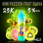 Airmez Tornado 25.000 Züge, Geschmack: Kiwi, Passionsfrucht, Guave – Einweg-E-Zigarette von 100vaping