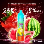 Airmez Tornado 25.000 Züge, Erdbeer-Wassermelonen-Geschmack – Einweg-E-Zigarette von 100vaping