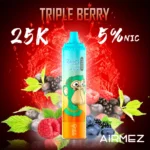 Airmez Tornado 25.000 Züge, Geschmack „Triple Berry“ – Einweg-E-Zigarette von 100vaping