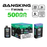 Bang King Twins 50K Puffs Peach Guava Strawberry & Sakura Grape Flavor Disposable Vape - 100vaping