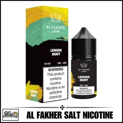 AL Fakher E-Liquid mit Nikotinsalz, 30 ml, 30 mg, Geschmack „Zitrone-Minze“ – 100vaping