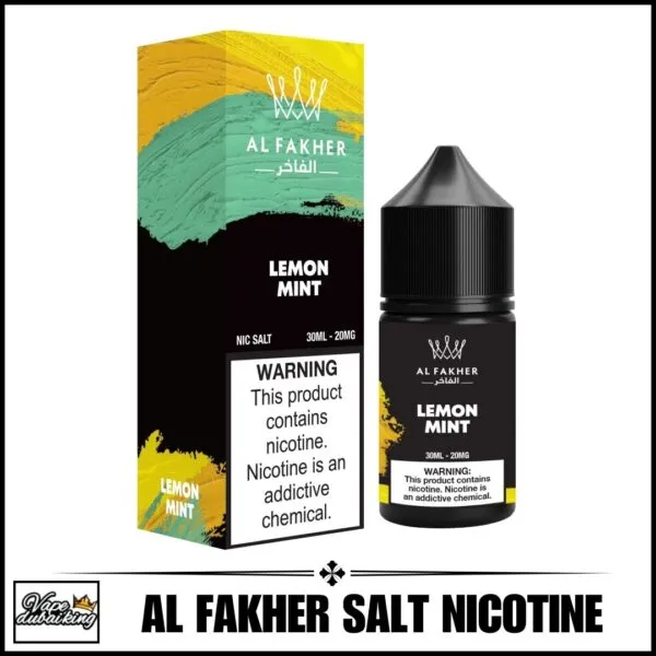 AL Fakher E-Liquid mit Nikotinsalz, 30 ml, 30 mg, Geschmack „Zitrone-Minze“ – 100vaping