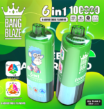 Bang Blaze 100.000 Züge 6-in-1 Einweg-E-Zigarette mit den Geschmacksrichtungen „Lemon Romance“, „Blueberry Raspberry“ und „Peach Menthol“ – 100vaping