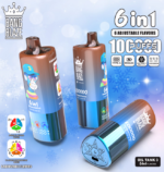 Bang Blaze Einweg-E-Zigarette mit 100.000 Zügen, 6-in-1-Aromen: Ananas-Kokos & Heidelbeere, Red Bull & Wassermelonen-Eis – 100vaping