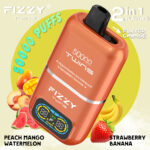 Fizzy Twins 50000 50K Puffs Peach Mango Watermelon & Strawberry Banana Flavor Disposable Vape - 100vaping