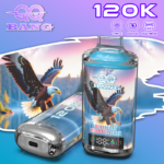 QQ Bang Einweg-E-Zigarette mit 120.000 Zügen, Geschmack „Heidelbeere und rote Himbeere“ – 100vaping