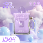 QQ Bang Einweg-E-Zigarette mit 150.000 Zügen, Geschmack „Grape Ice“ – 100vaping