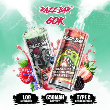 Razz Bar 60000 60K Puffs Hauptbild Einweg-E-Zigarette – 100vaping