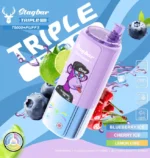 Stagbar Triple Pro 75.000 Züge Einweg-E-Zigarette mit den Geschmacksrichtungen Blueberry Ice, Cherry Ice und Lemon Lime – 100vaping