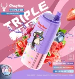 Stagbar Triple Pro 75.000 Züge – Einweg-E-Zigarette mit den Geschmacksrichtungen Erdbeere, Traube, Himbeere, Wassermelone, Heidelbeere und Eis – 100vaping