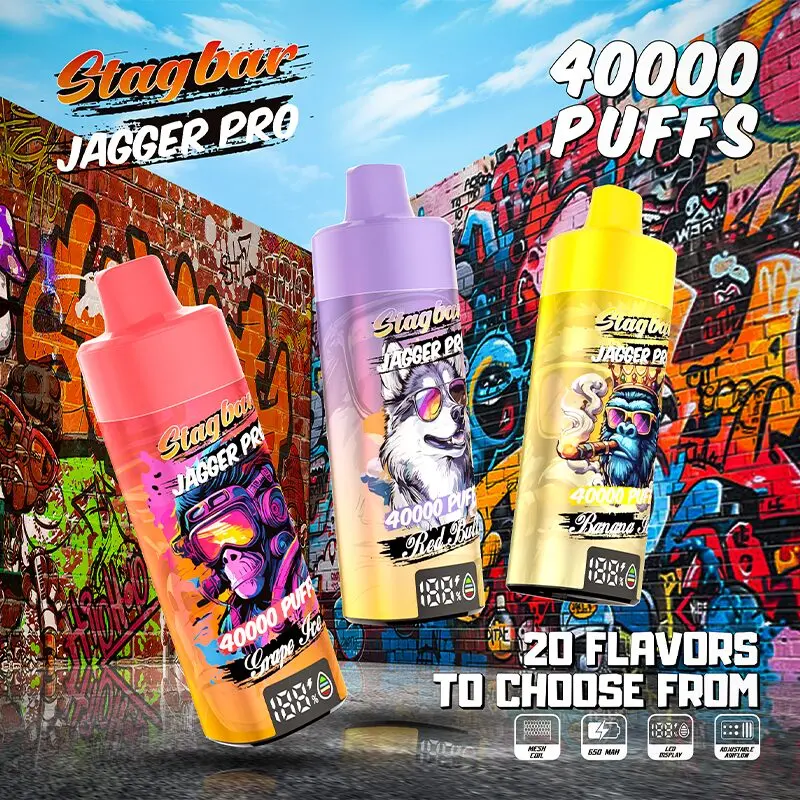 Stagbar Jagger Pro Einweg-E-Zigarette mit 40.000 Zügen – 100vaping