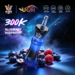 UOR AL BANG 300.000 Züge Shisha-E-Zigarette mit Blaubeer-Himbeer-Geschmack (Einweg-E-Zigarette) – 100vaping