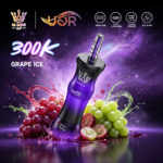 UOR AL BANG 300.000 Züge Shisha-E-Zigarette mit Trauben-Eis-Geschmack (Einweg-Vape) – 100vaping