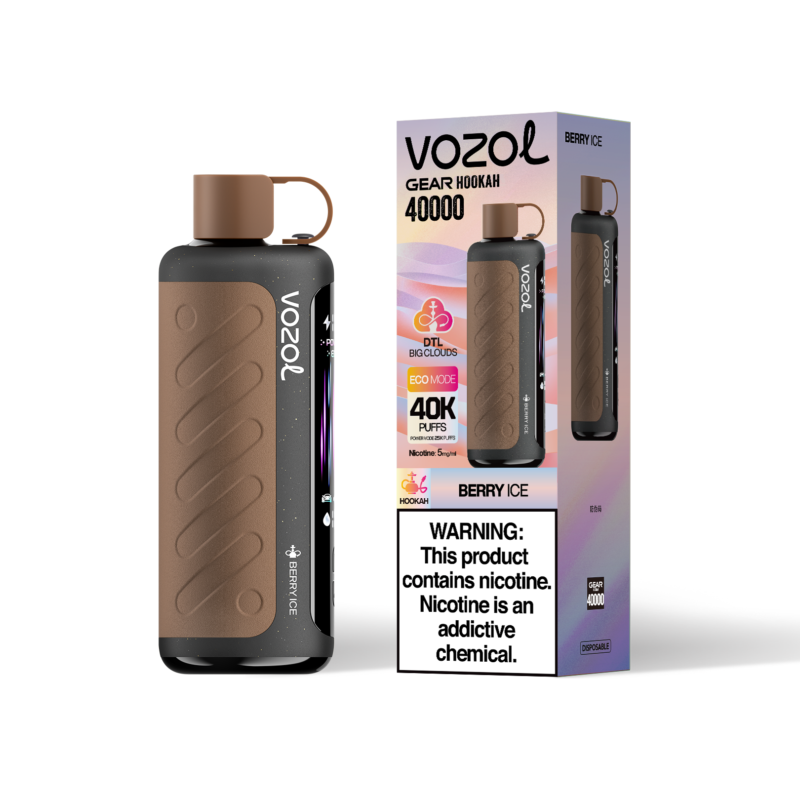 VOZOL Gear Hookah 40.000 Züge, Geschmack „Berry Ice“, Einweg-E-Zigarette – 100vaping