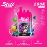 Bang Leader Stoll 200.000 Züge – Blaubeere-Wassermelone & Wassermelonen-Kaugummi-Eis & Energy-Drink – Einweg-Vape – 100vaping
