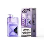 VOZOL NEON Einweg-E-Zigarette mit 60.000 Zügen, Geschmack „Grape Ice“ – 100vaping
