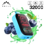 VHILL 32.000 Züge – Einweg-E-Zigarette mit Vollbild-Display, Geschmack „Blueberry Mint“
