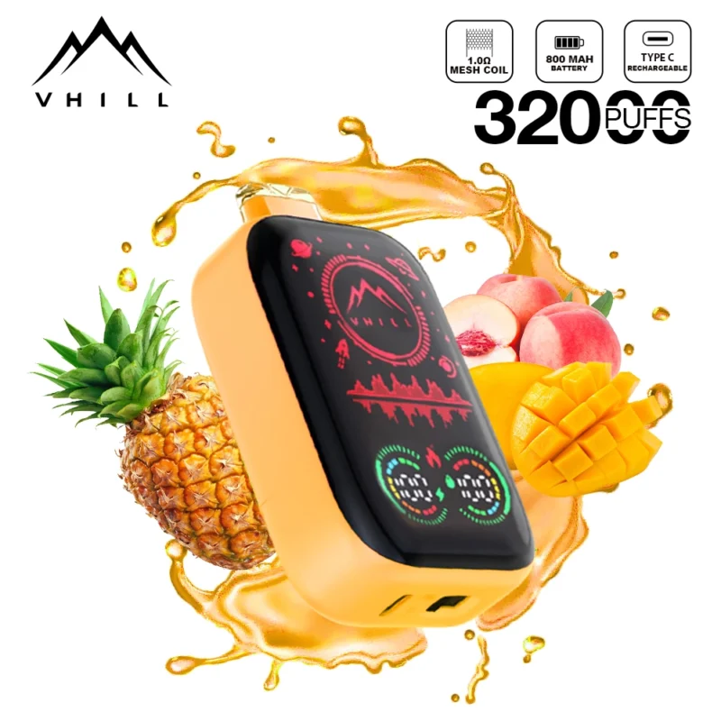 VHILL 32.000 Züge – „Mango Feast“ Einweg-E-Zigarette mit Vollbild-Display
